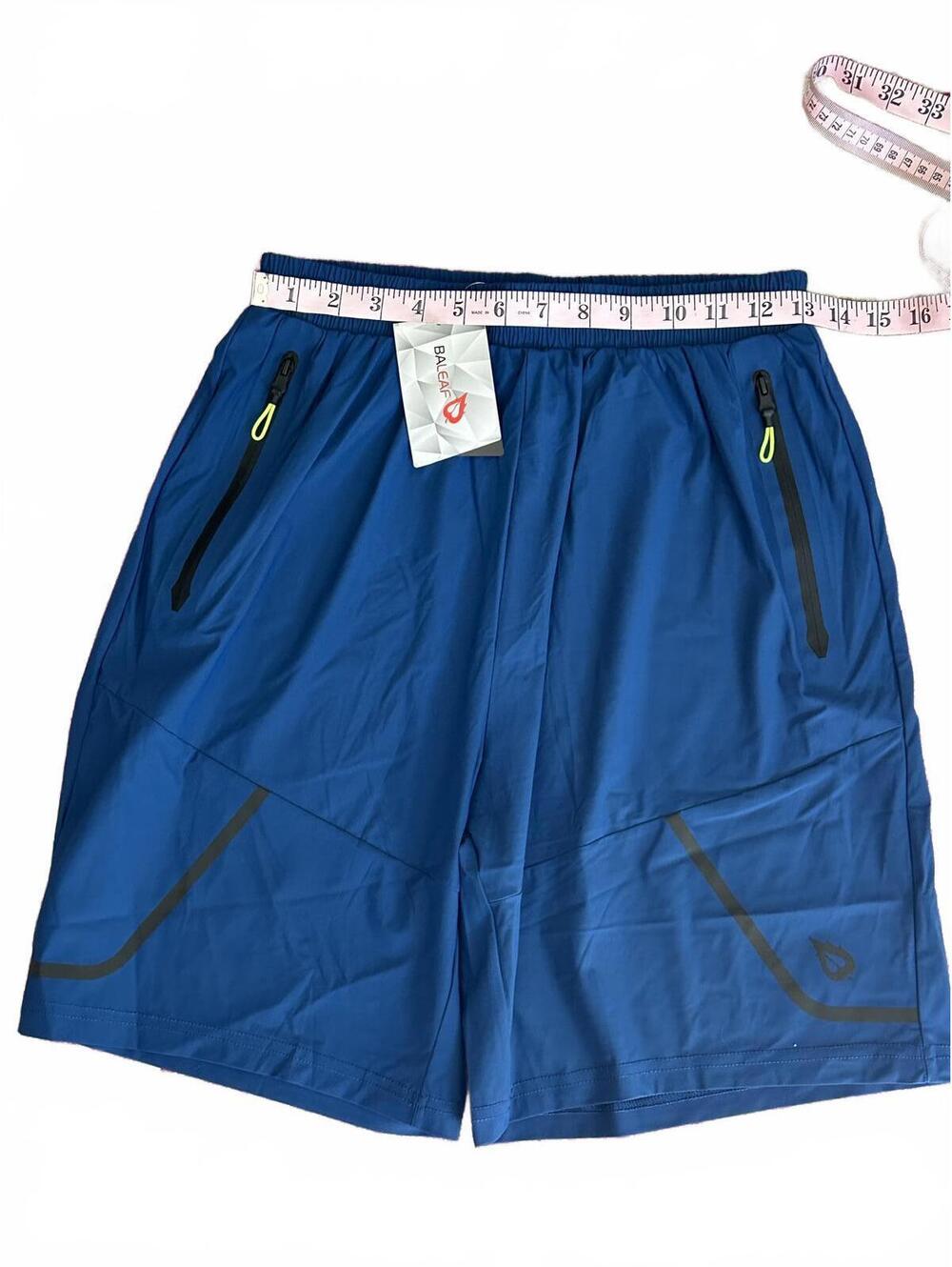 NWT Baleaf Men's Activewear Shorts Blue Nylon Spandex
